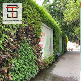 环保绿植围挡应用在广州小区施工案例