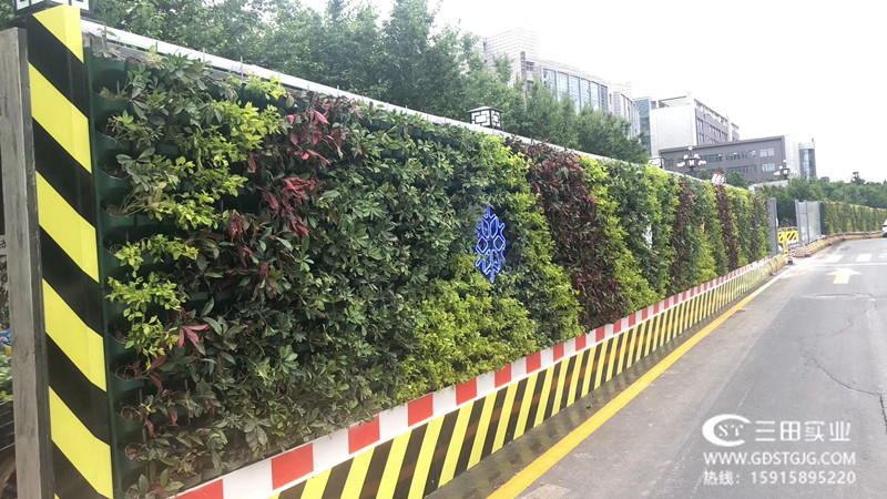 微风轻拂,三田钢结构垂直绿植围挡再现城市自然之美